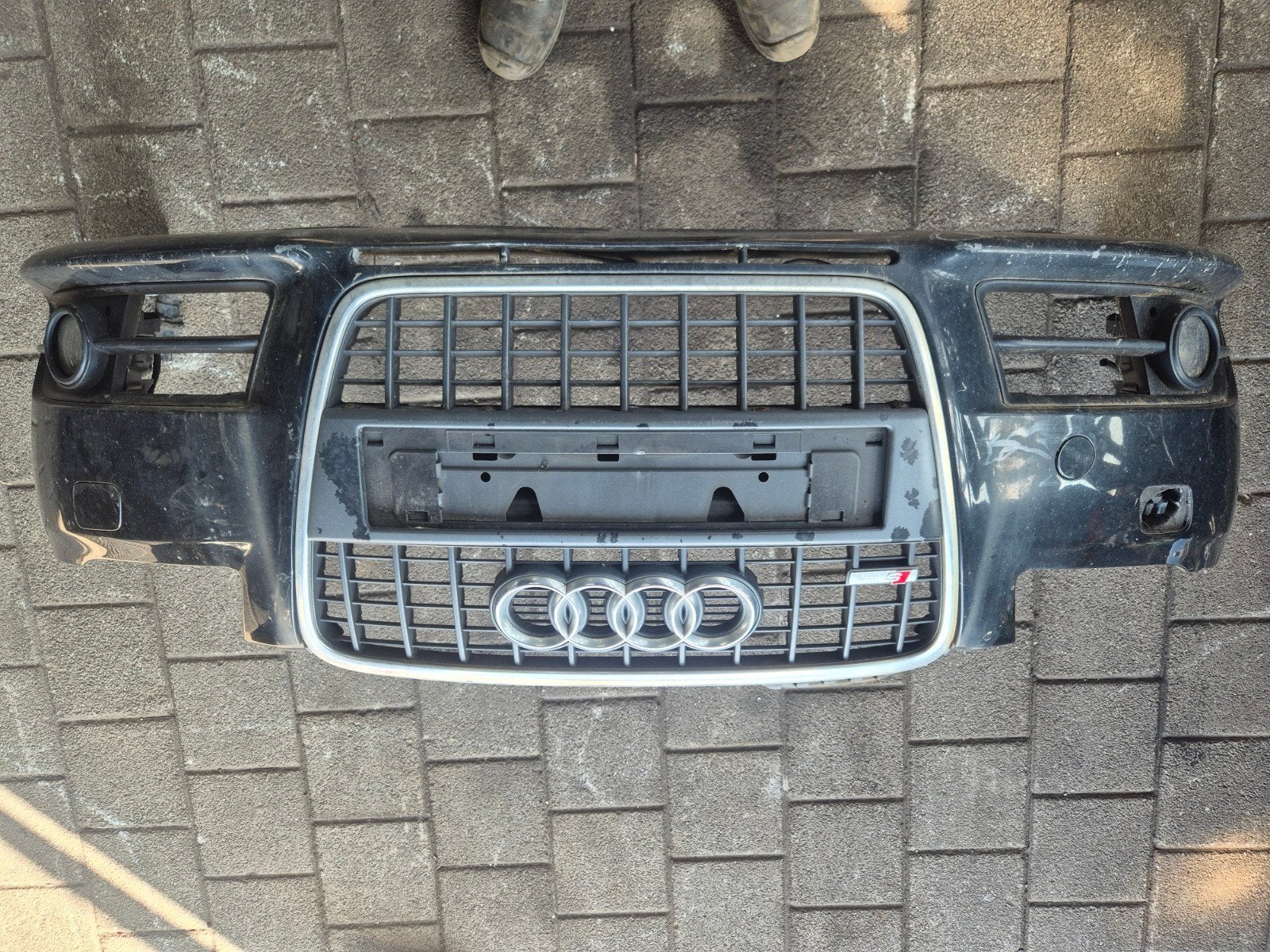 Voorbumper compleet Audi A4 b7 s-line zwart, Ophalen of Verzenden, Gebruikt, Audi