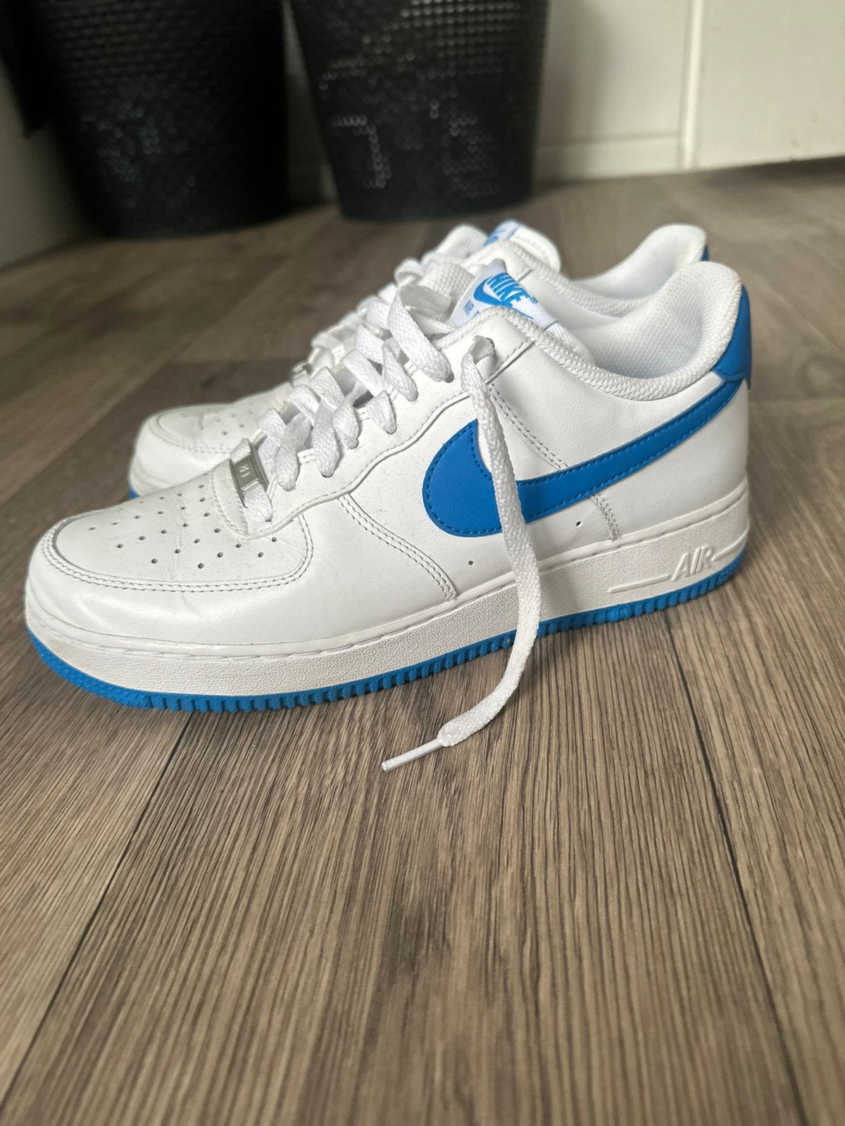 Nike Air Force 1 ‘07 White Photo Blue EXTREEM ZELDZAAM!, Ophalen of Verzenden, Zo goed als nieuw, Wit