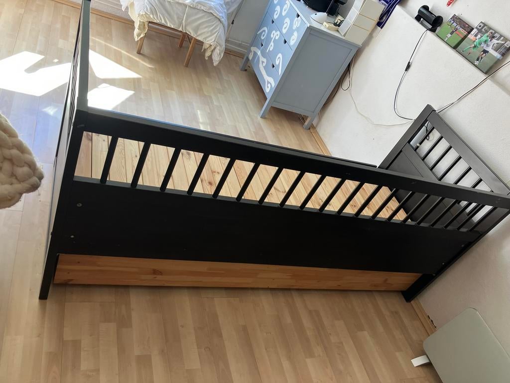 Bed onderschuifbed zonder matrassen!, Ophalen, 85 tot 100 cm, Gebruikt, Lattenbodem