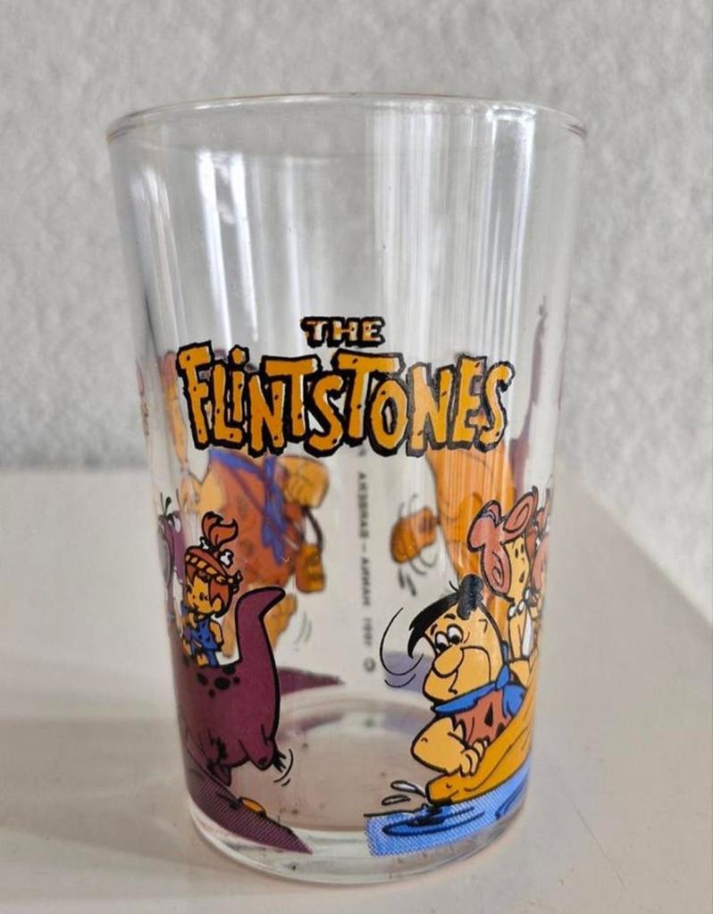 Glas The Flinstones, Ophalen of Verzenden, Zo goed als nieuw, Frisdrankglas