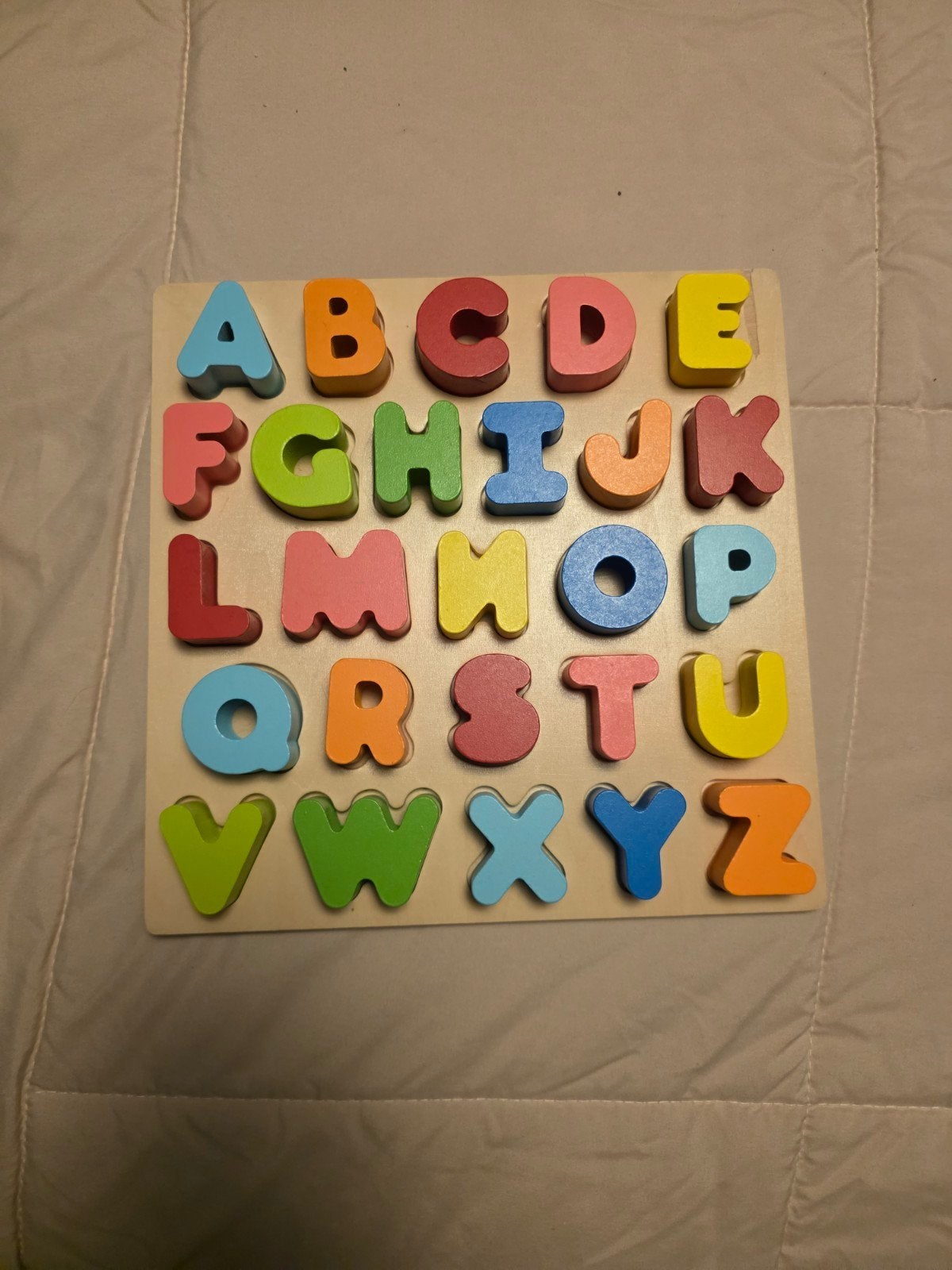 Houten Letter Puzzel - Educatief Speelgoed, Ophalen of Verzenden, Zo goed als nieuw, Overige typen