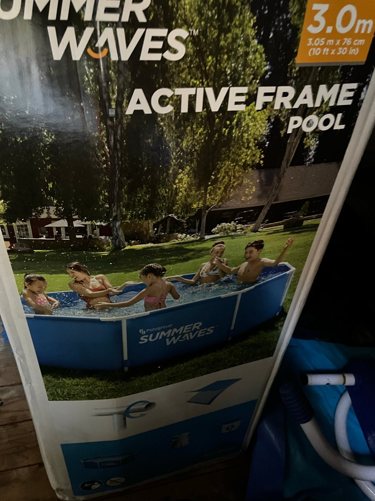 Summer Waves Active Frame Pool - 3.05m x 76cm, Tuin en Terras, Zwembaden, Ophalen, Gebruikt, Opzetzwembad, 200 tot 400 cm