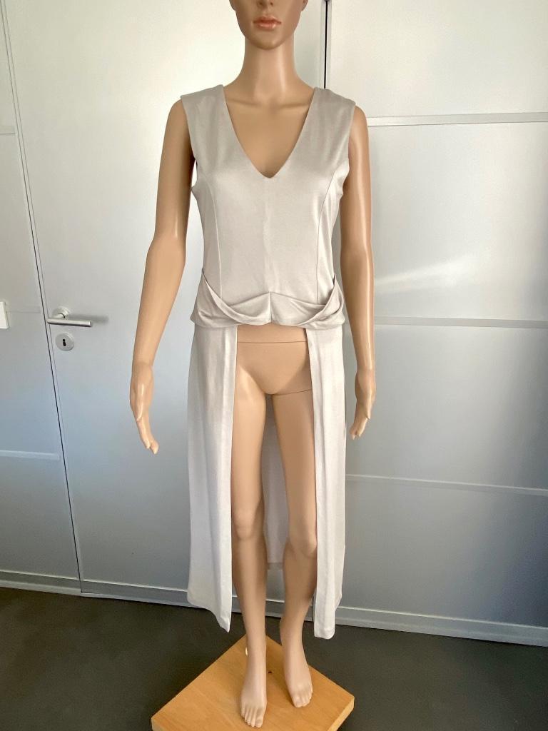 J208 ST.Studio maat S/M=36/38 jurk tuniek lang top l-grijs, Kleding | Dames, Jurken, ST Studio, Ophalen of Verzenden, Zo goed als nieuw