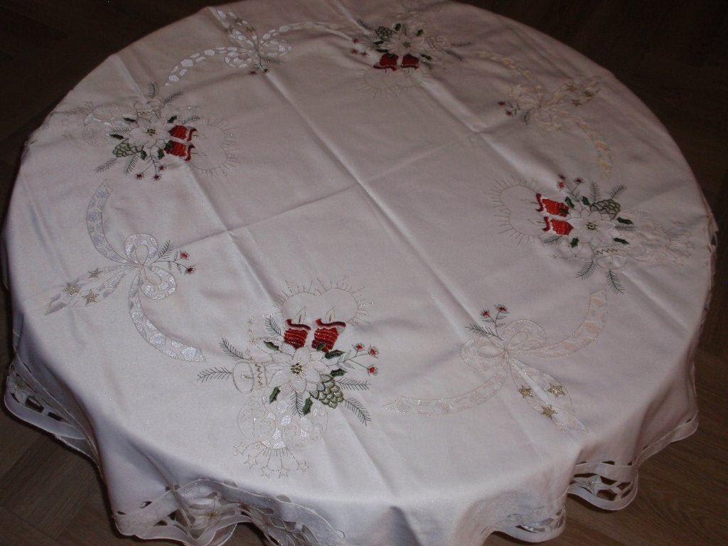 2 NWE RIJK GEBORDUURDE KERSTTAFELKLEDEN 130X130 EN 180X130, Ophalen of Verzenden, Nieuw