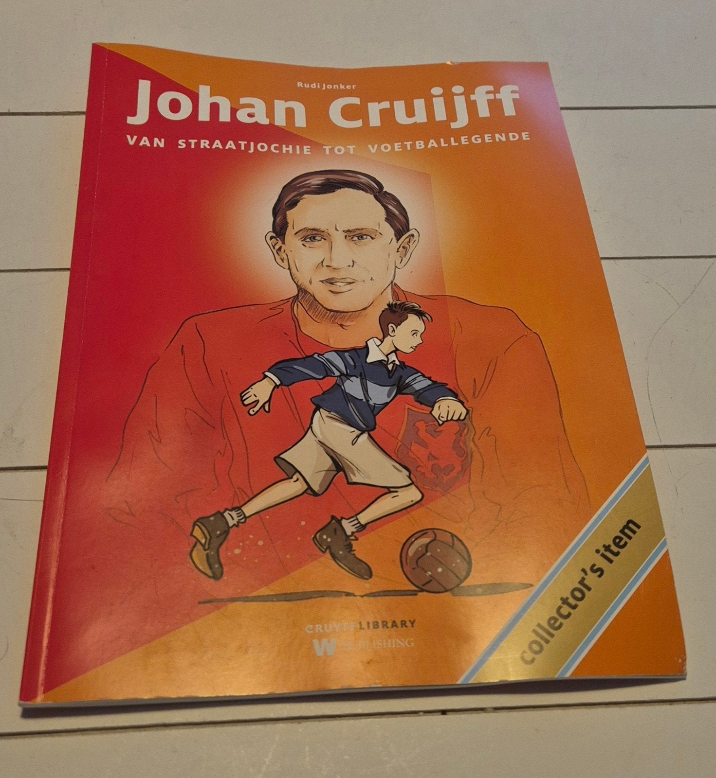 Stripboek - Johan Cruijff: Van Straatjochie tot Voetballegen, Ophalen, Zo goed als nieuw, Rudi Jonker, Balsport