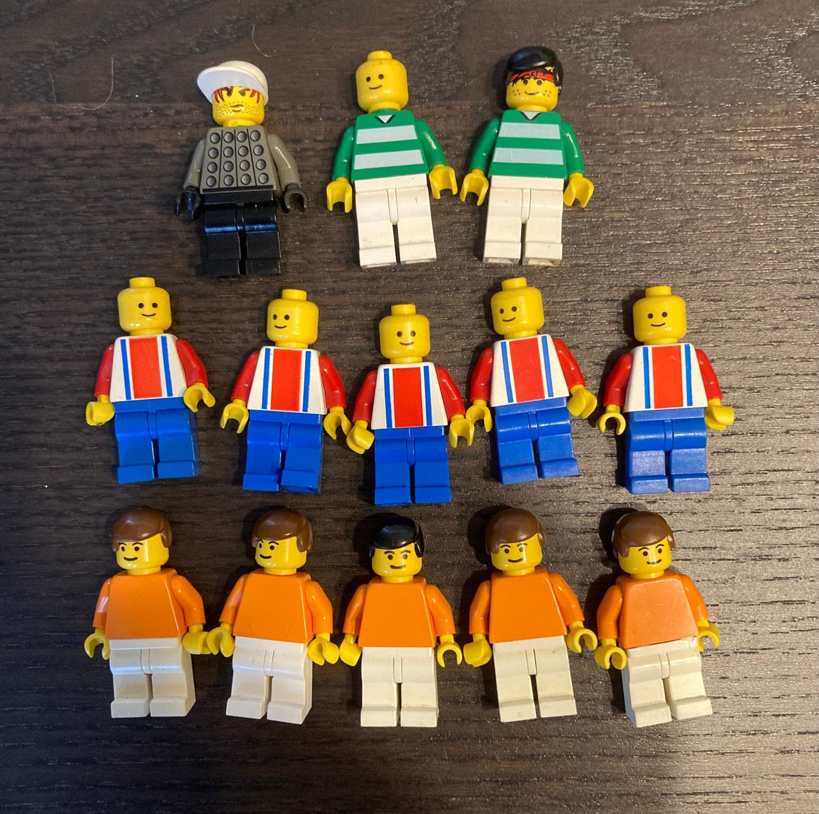 Vintage Lego voetbal poppetjes ( 12+1 keeper), Ophalen of Verzenden, Gebruikt