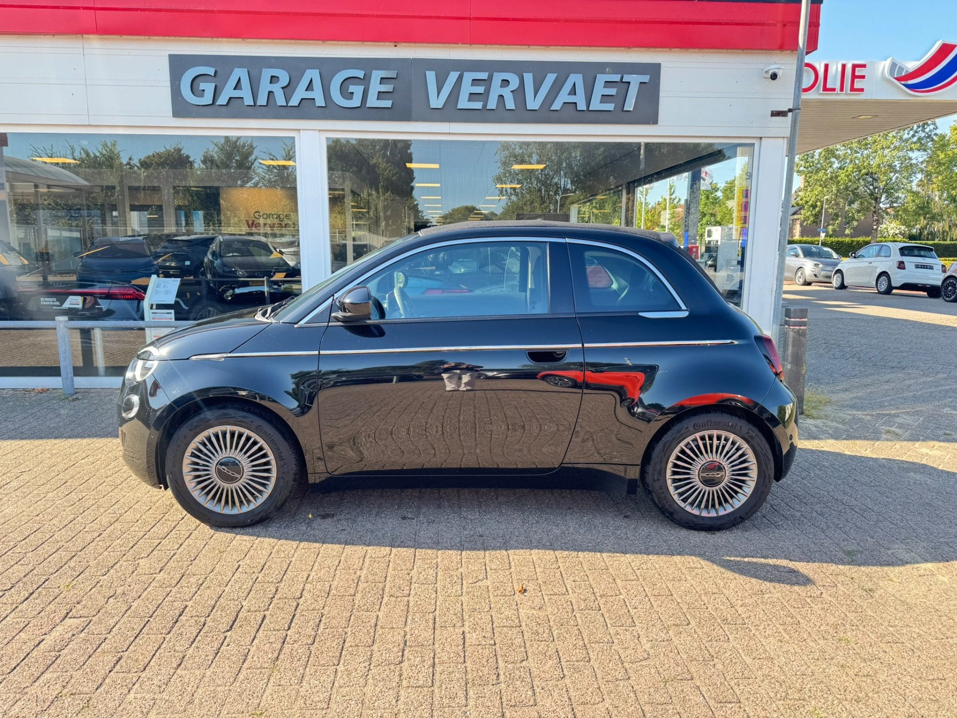 Fiat 500C Icon 42 kWh (bj 2023, automaat), Stof, Gebruikt, Zwart, Cabriolet