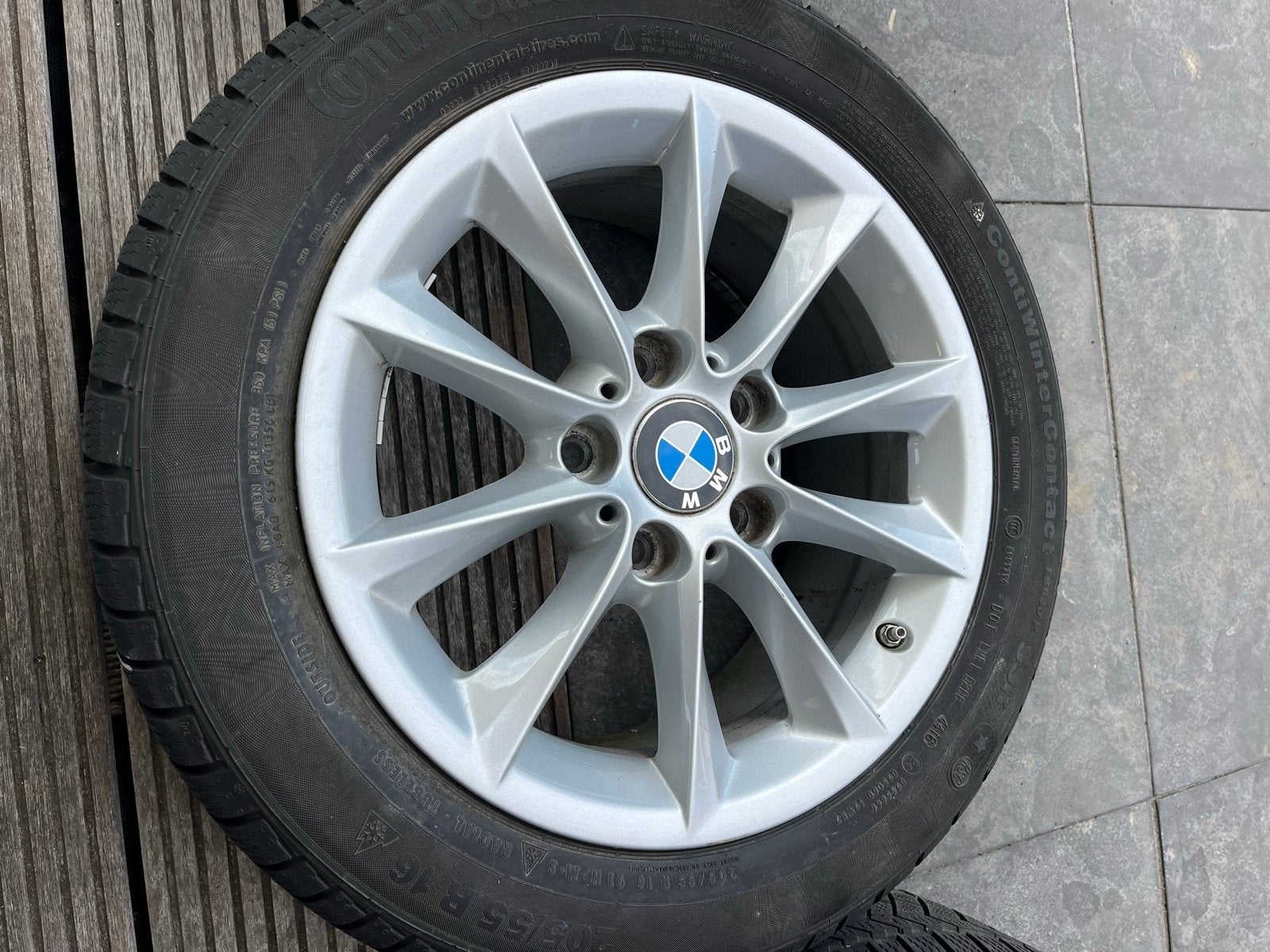 BMW 1-serie winterbanden met velgen 205/55/R16, Auto-onderdelen, Ophalen, Gebruikt, 16 inch, Banden en Velgen