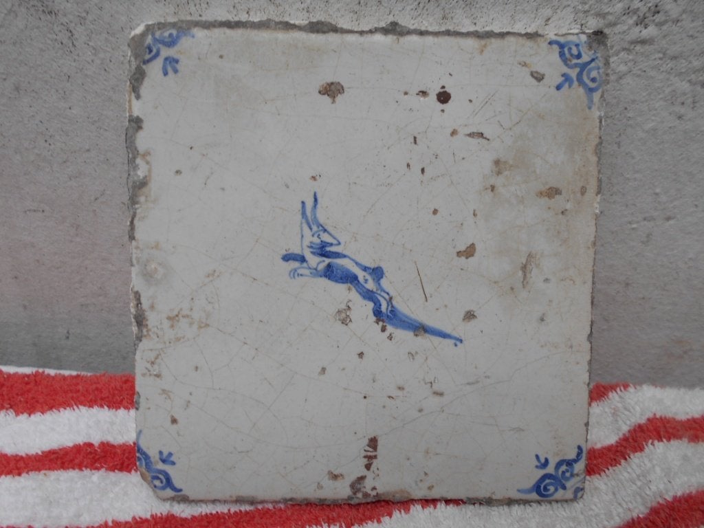 DELFTSE tegel  vos  17e eeuw?, Antiek en Kunst, Ophalen of Verzenden