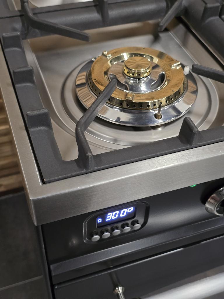 Luxe Fornuis Boretti 120cm antraciet rvs 2 300 ovens, Niet ingevuld, Niet ingevuld, Ophalen of Verzenden, Zo goed als nieuw