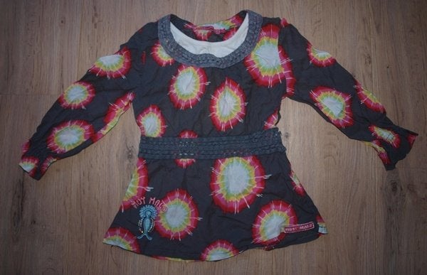 Muy Malo Grijs Tuniekje met Print (104), Gebruikt, Meisje, Ophalen of Verzenden, Shirt of Longsleeve