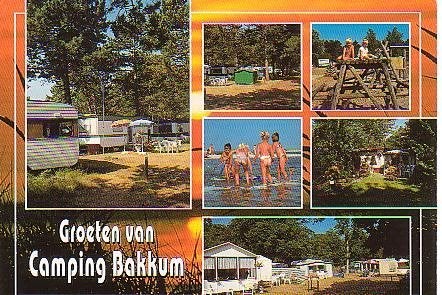 Ansichtkaart 	Bakkum	Camping Bakkum	6-luik, Verzenden, 1980 tot heden, Gelopen, Noord-Holland
