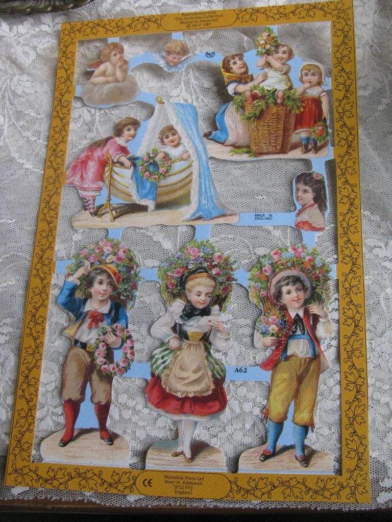 Vel MLP Poesieplaatjes uit 1987 - Kinderen Bloemen Engel, Verzamelen, Verzenden
