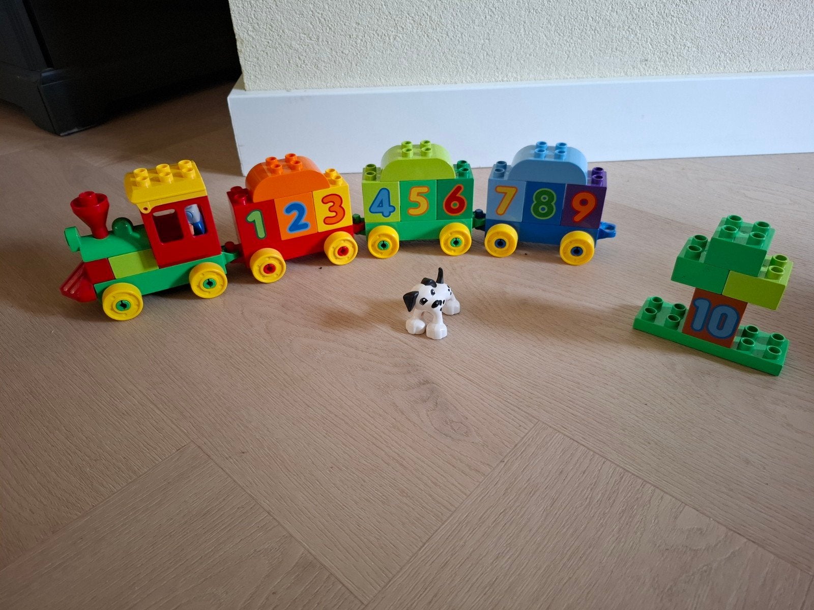 Lego Duplo Cijfertrein met hondje en machinist, Kinderen en Baby's, Ophalen, Overige thema's, Lego, Zo goed als nieuw