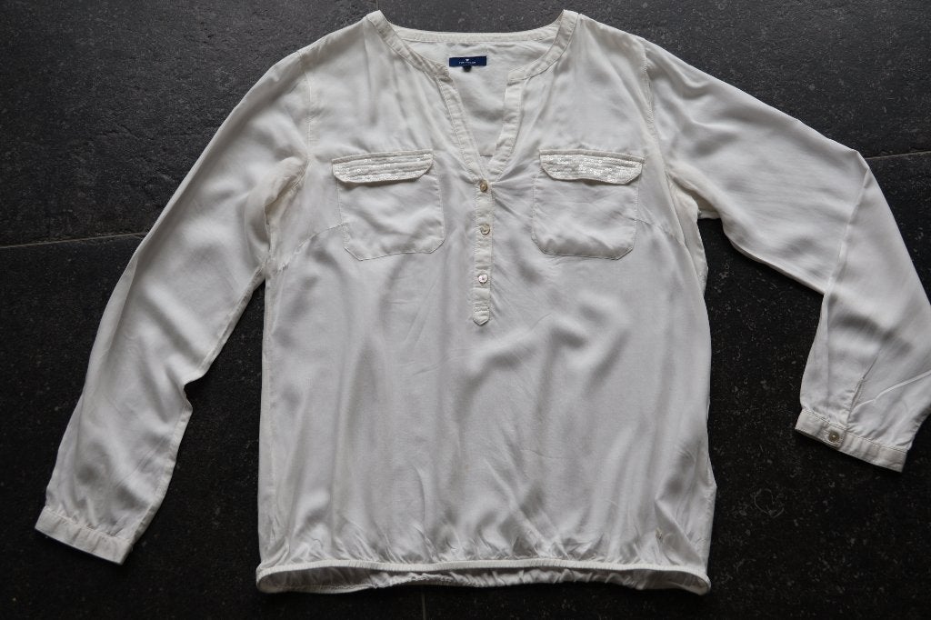 Witte blouse Tom Tailor, Kleding | Dames, Maat 38/40 (M), Wit, Zo goed als nieuw, Tom Tailor