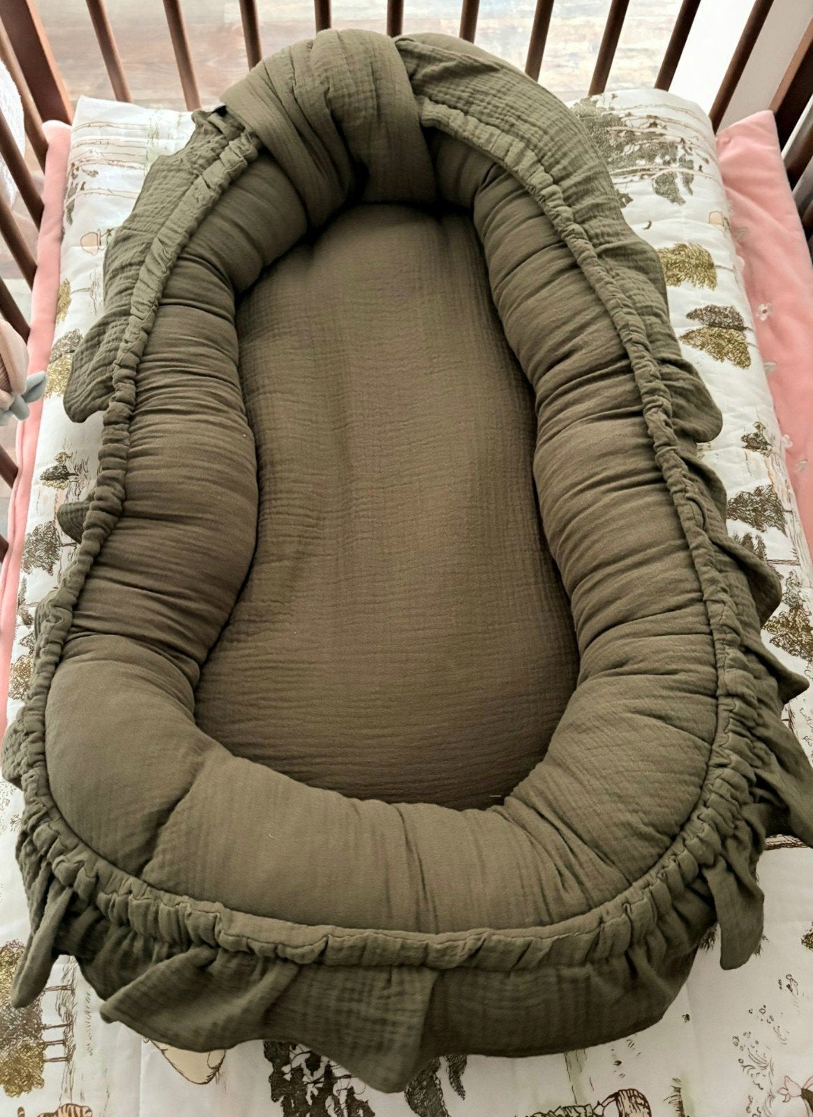 Mamaloes Soft Cotton babynest, Ophalen of Verzenden, Groen