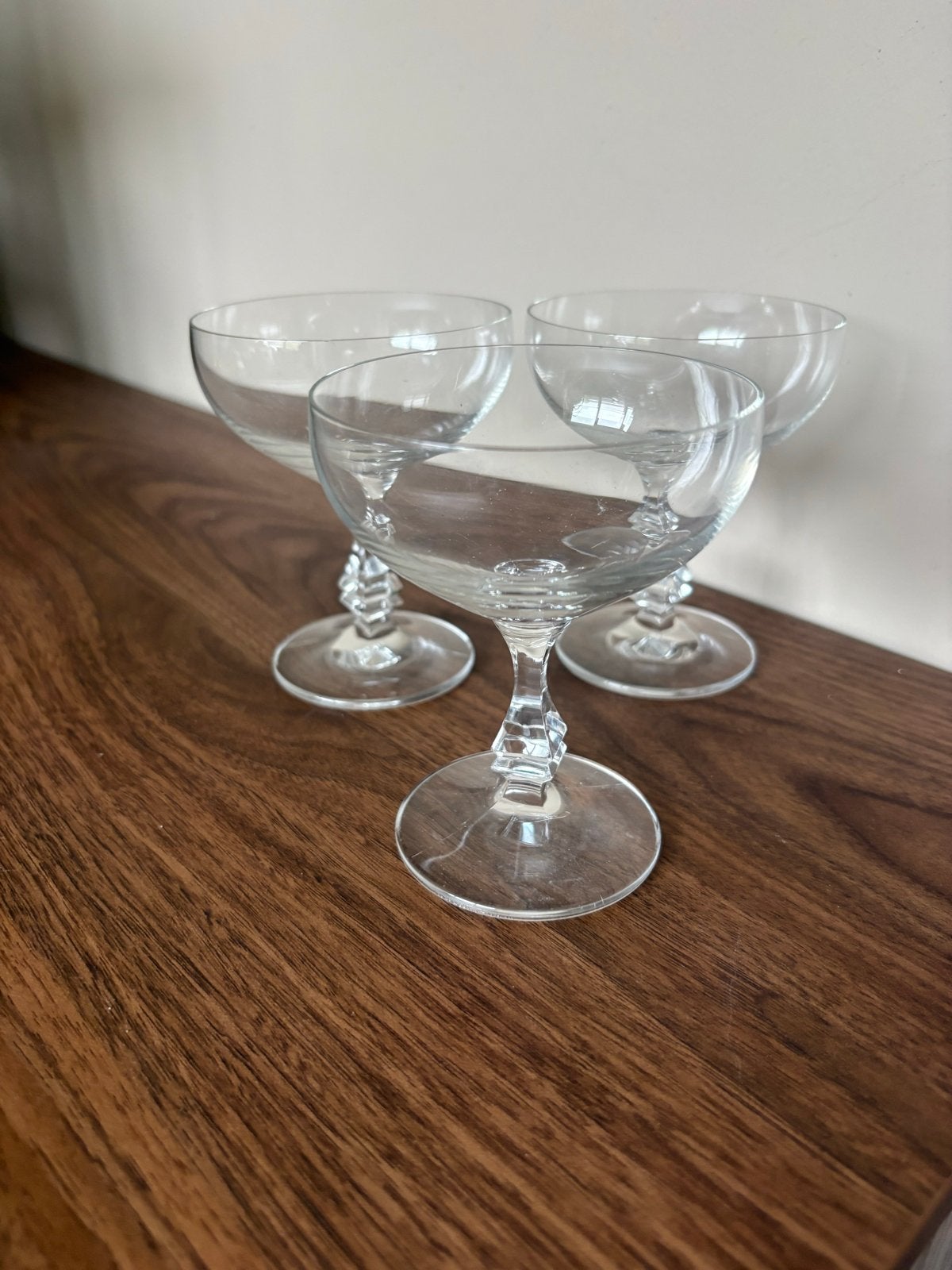 Set van 3 Vintage Coupe Glazen, Antiek en Kunst, Ophalen of Verzenden