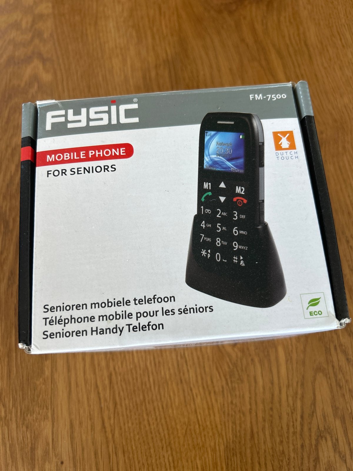 Fysic FM-7500 Senioren Mobiele Telefoon met Oplaadstation, Telecommunicatie, Geen camera, Ophalen of Verzenden, Zo goed als nieuw