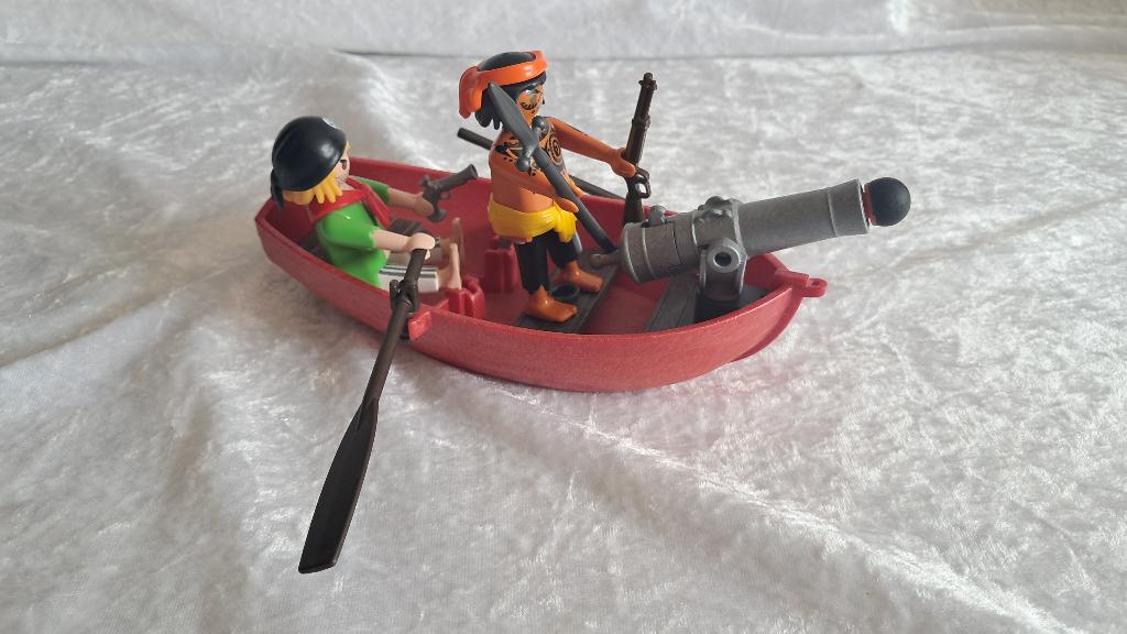 z.g.a.n Piraten roeiboot, Playmobil werkend kanon,, Ophalen of Verzenden, Zo goed als nieuw, Los playmobil
