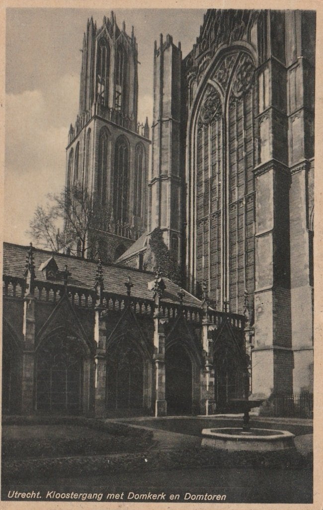 UTRECHT Kloostergang Dom Kerk en Toren, Verzenden, 1920 tot 1940, Ongelopen, Utrecht