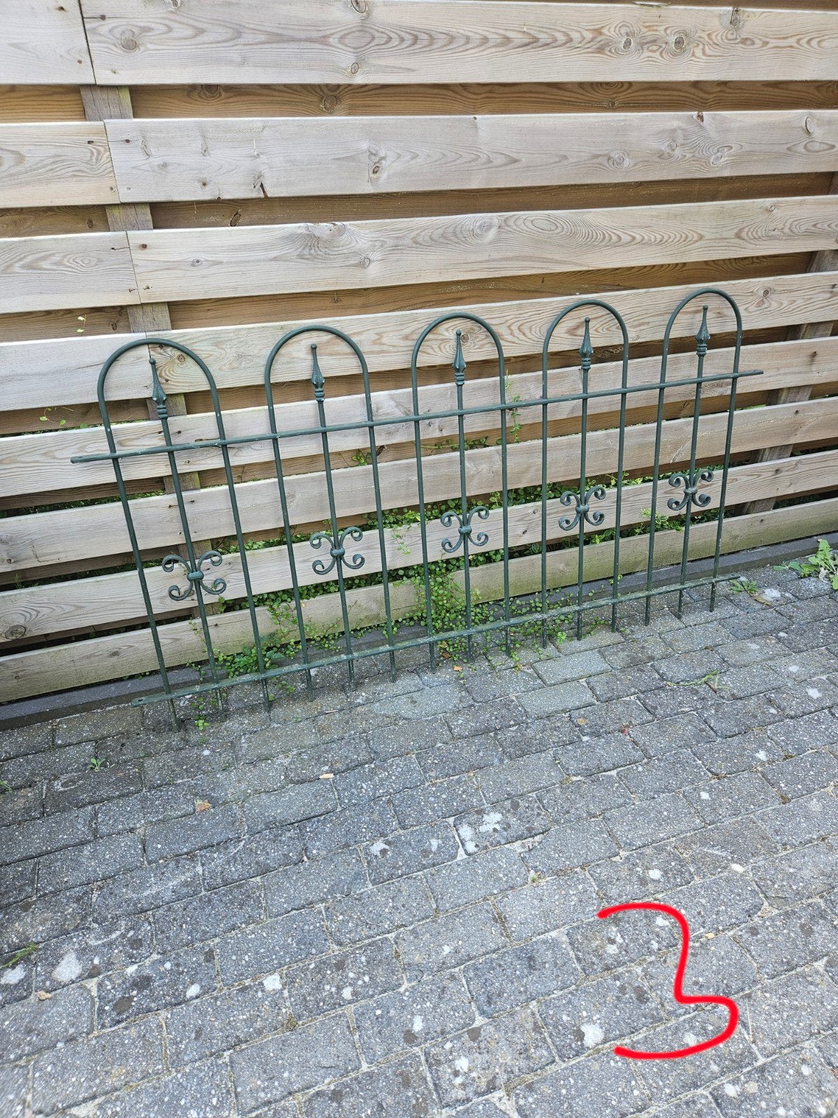 Decoratief ijzeren tuinhekje, Ophalen of Verzenden, Gebruikt, IJzer, Tuinhek