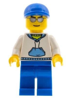 LEGO City cty0234 White Hoodie with Medium Blue Pocket, Blue, Lego, Ophalen of Verzenden, Minifiguur, City
