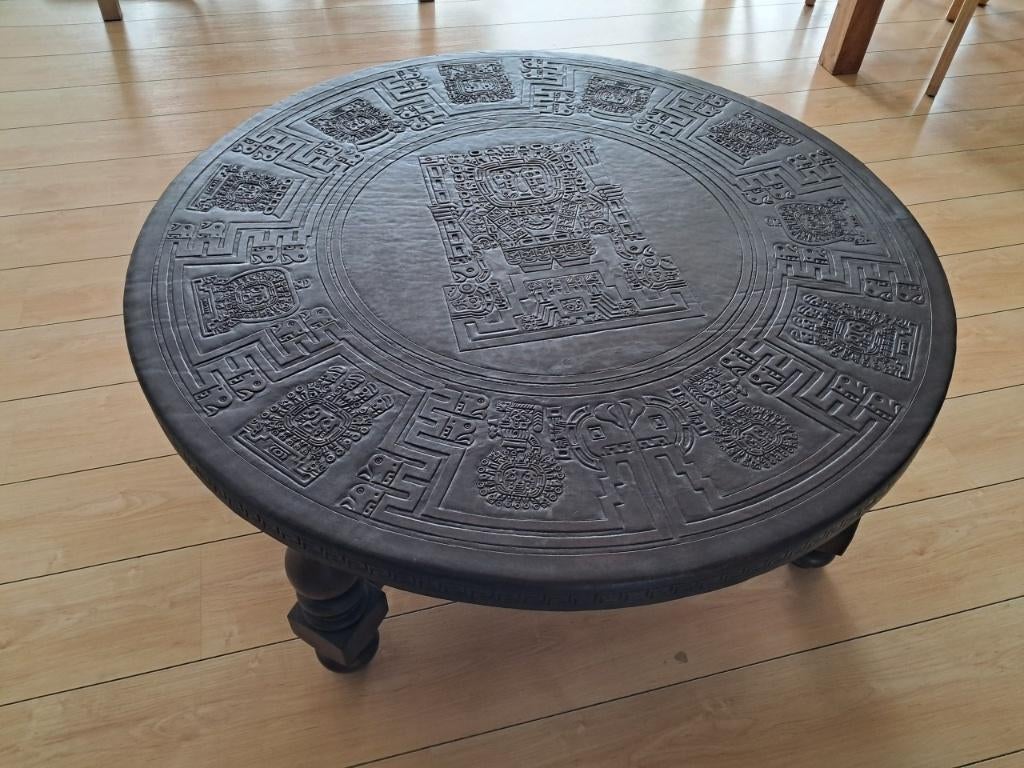 Vintage Angel Pazmino Salontafel uit Zuid-Amerika, Ophalen, Rond, Minder dan 50 cm, 100 tot 150 cm