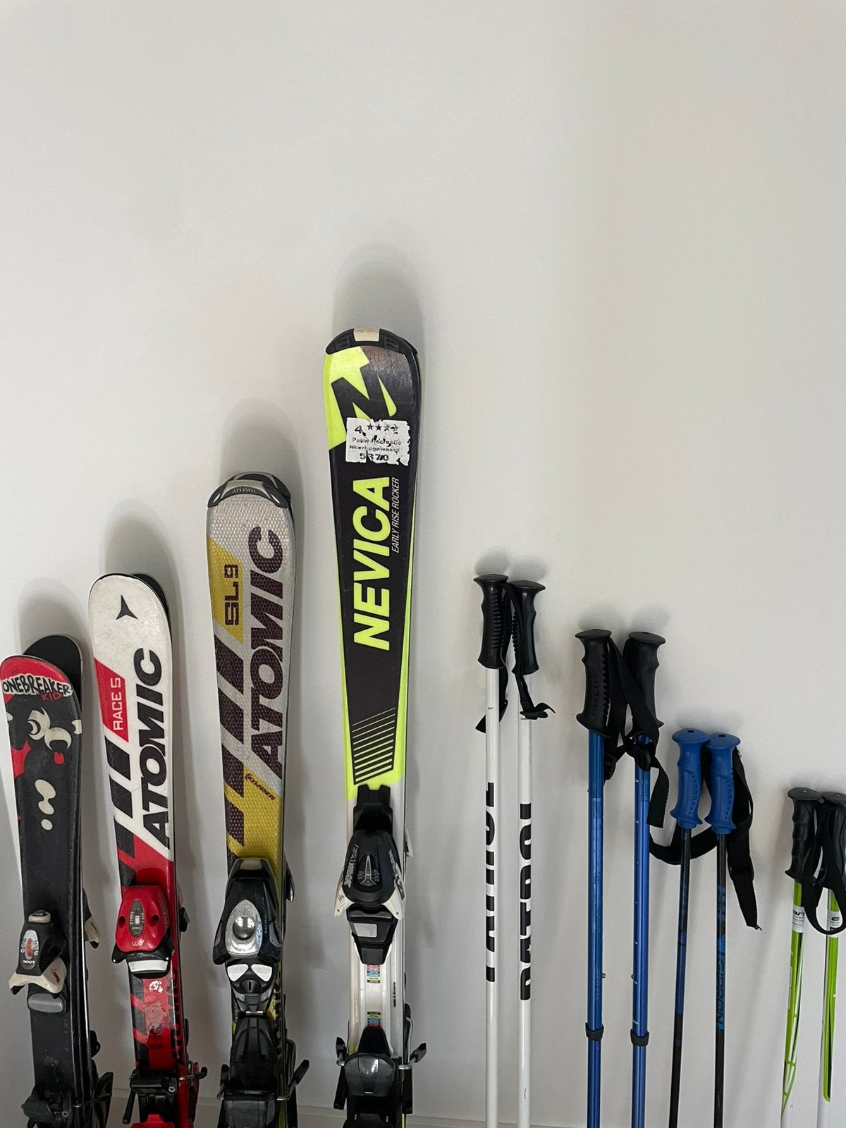 4 paar ski’s en stokken, Sport en Fitness, Skiën en Langlaufen, Overige merken, 160 tot 180 cm, Ophalen of Verzenden, Zo goed als nieuw