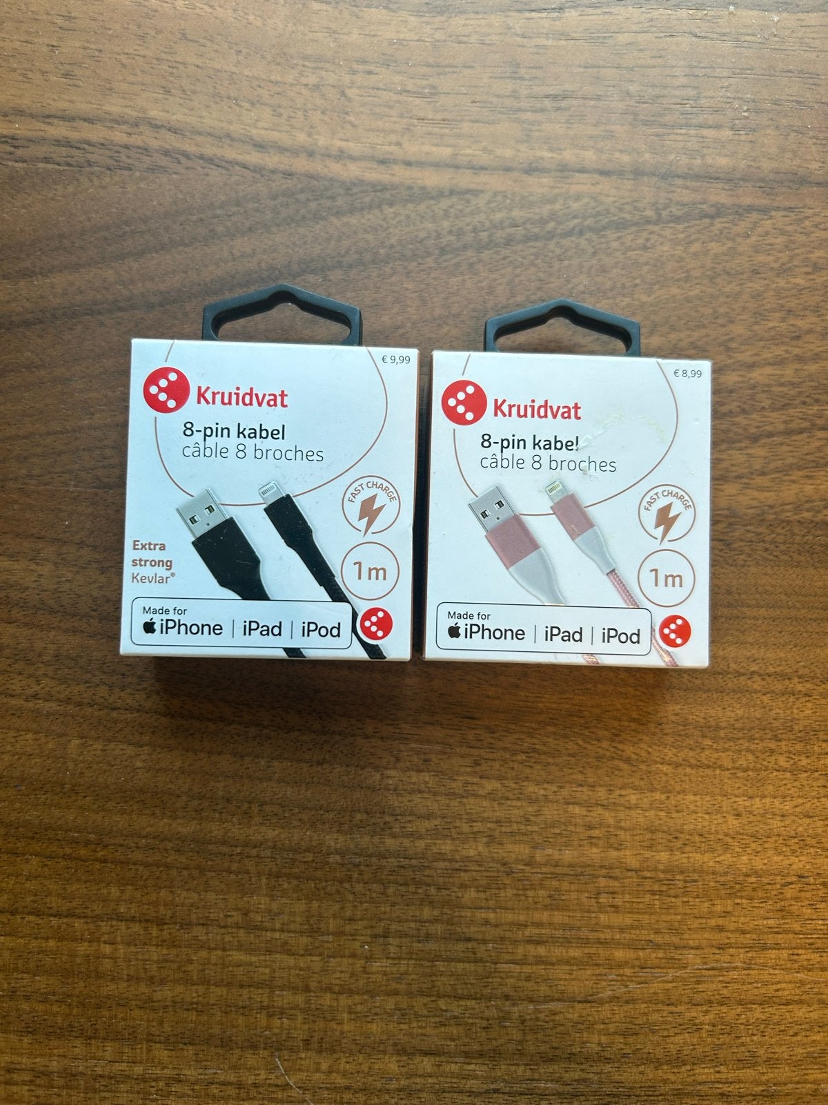 Kruidvat 8-pins kabel voor iPhone/iPad/iPod (1 meter), Ophalen, Nieuw, Minder dan 2 meter, Overige kabels