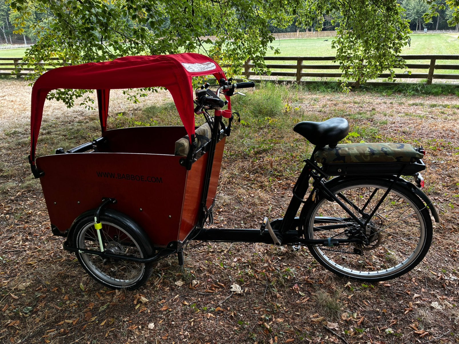 Babboe Big-E Electric Cargo Bike, Ophalen, Zo goed als nieuw, 4 kinderen of meer