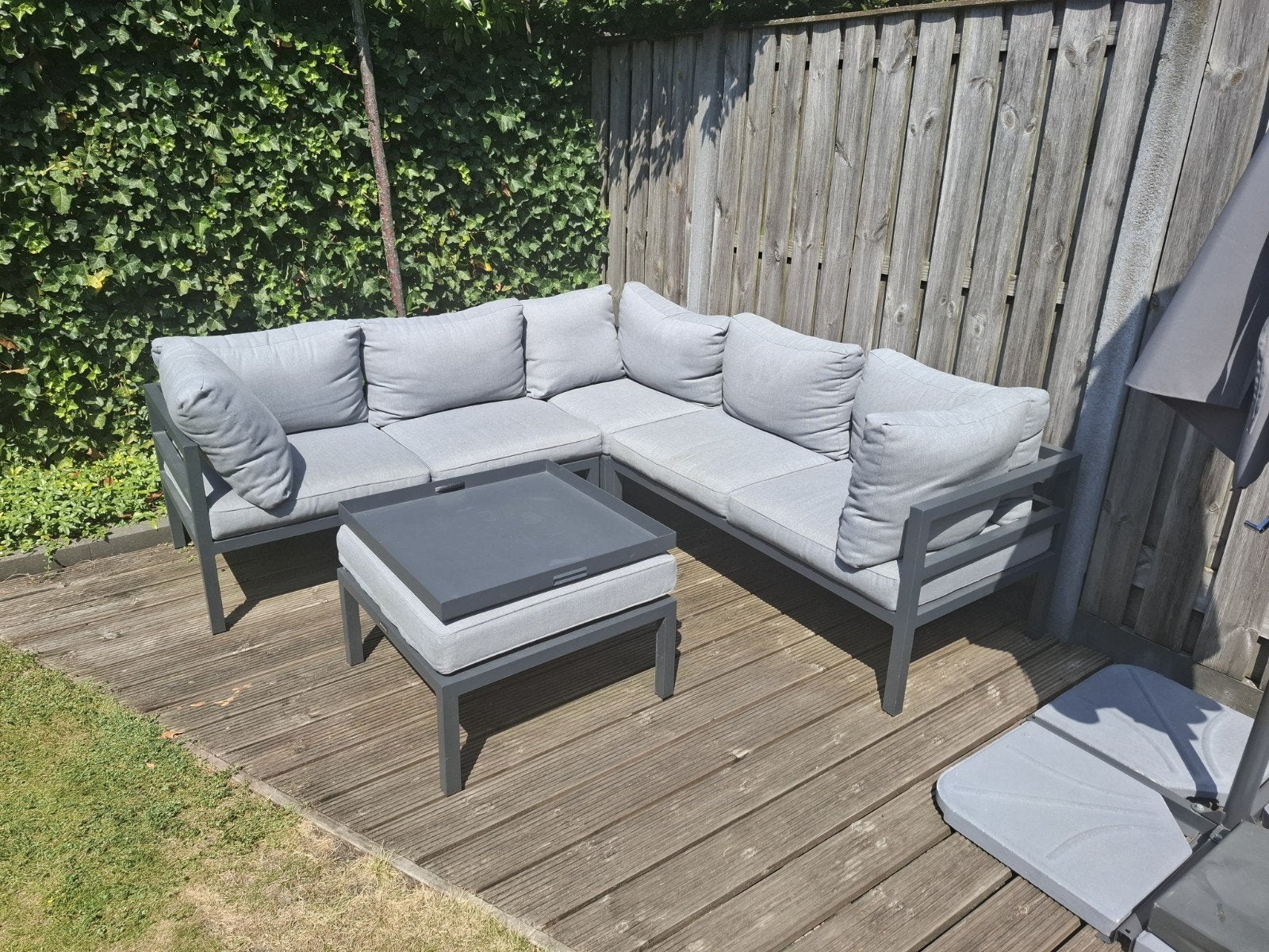 Hoekbank loungeset Aluminium "Lifestyle Arenas", Ophalen, Aluminium, Bank