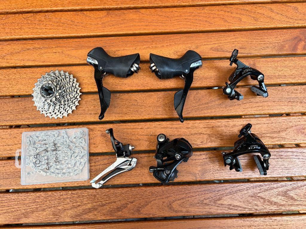 Groepset Shimano 105 r5800 11 speed, Fietsen en Brommers, Fietsonderdelen, Gebruikt, Shimano 105, Ophalen of Verzenden, Derailleur of Ketting