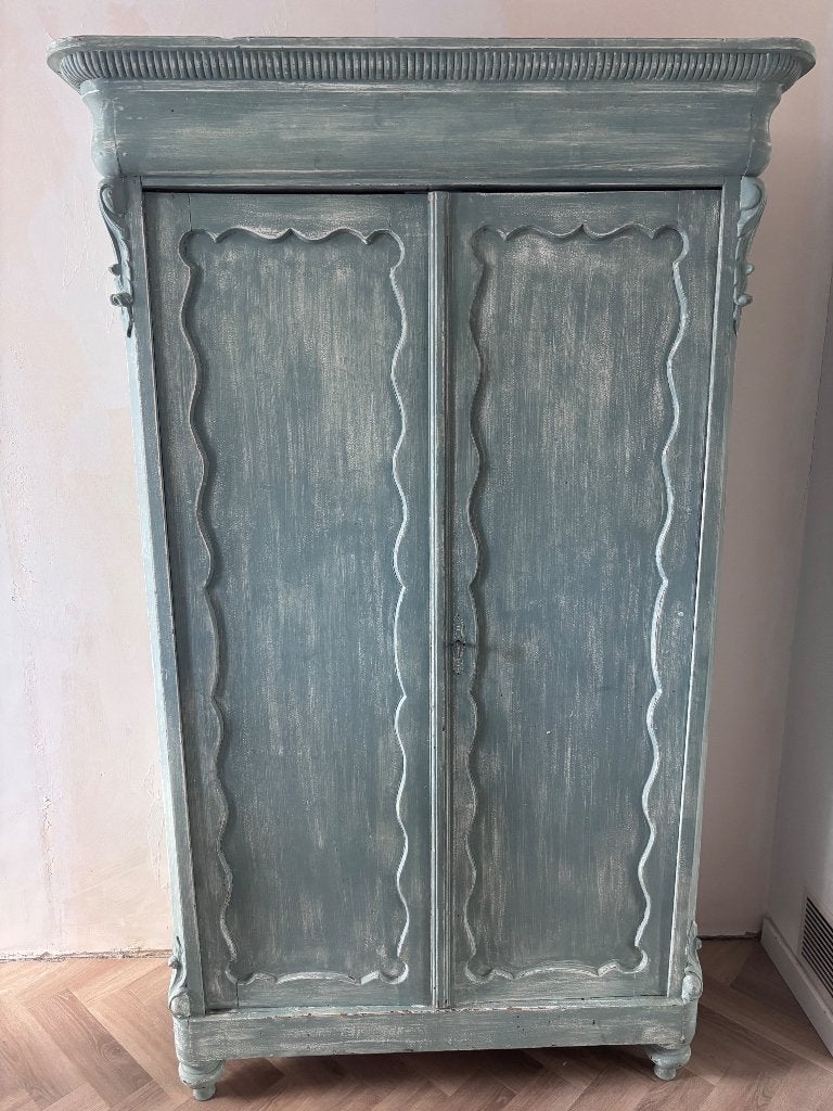 Biedermeier brocante meidenkast, Ophalen
