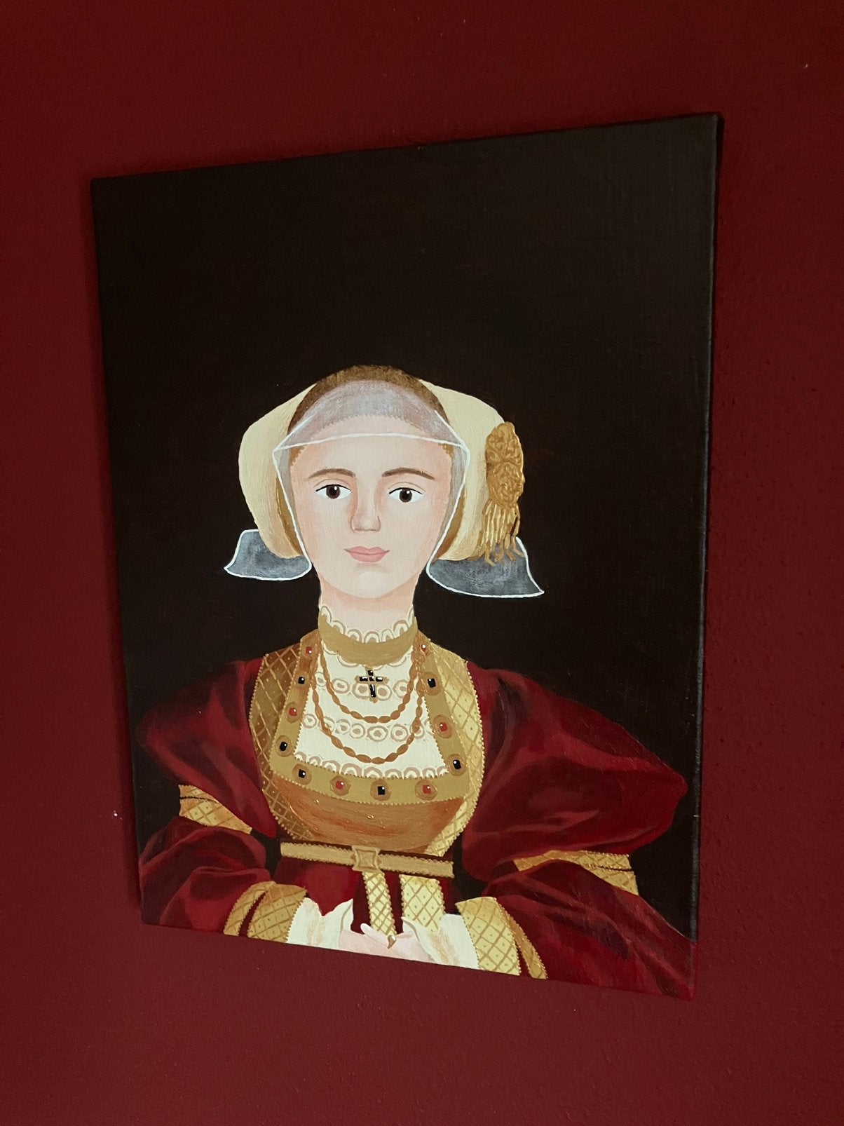 Portret Anne of Cleves, 30 cm, Rood, Eigen ontwerp, Nieuw