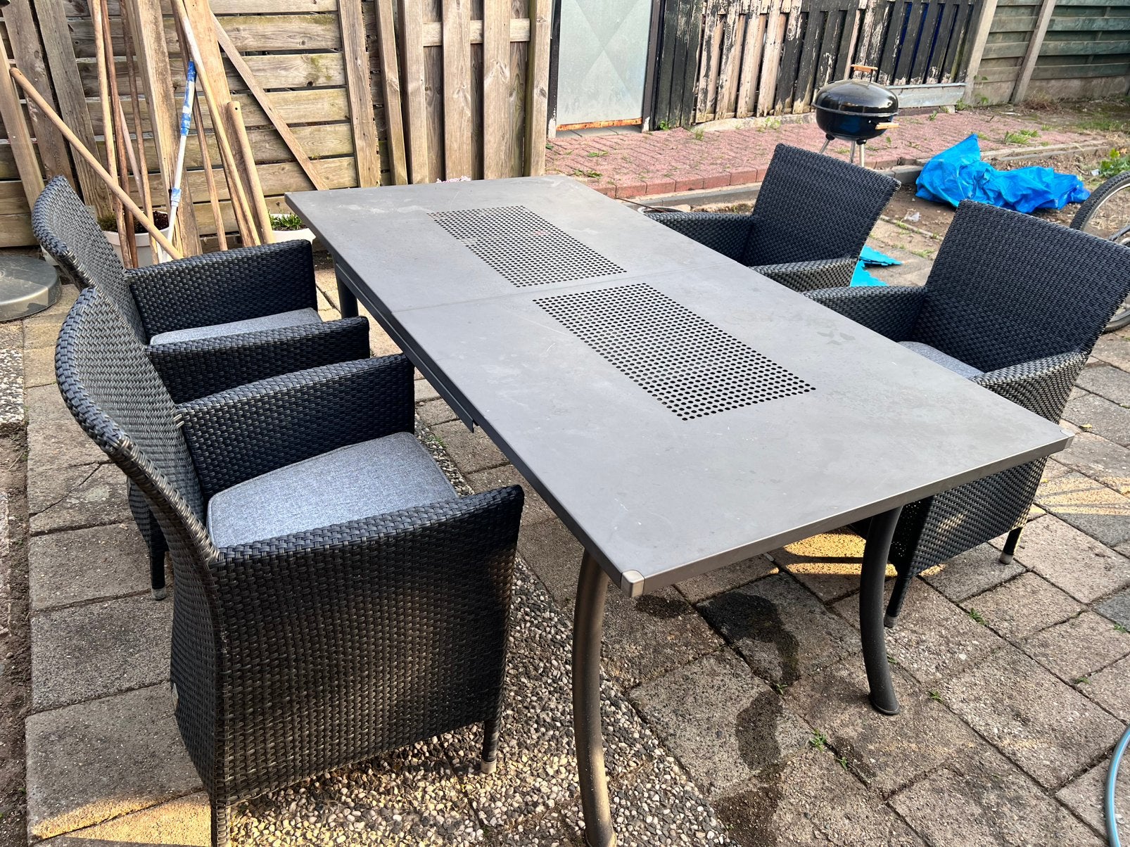 Tuinset (tafel en 4 stoelen), Ophalen, Overige materialen