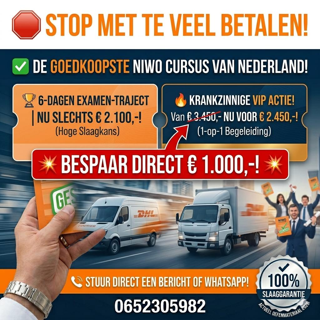 NIWO Cursus 6 Dagen | Tijdelijk VIP 1-op-1 Actie! |, Boeken, Ophalen