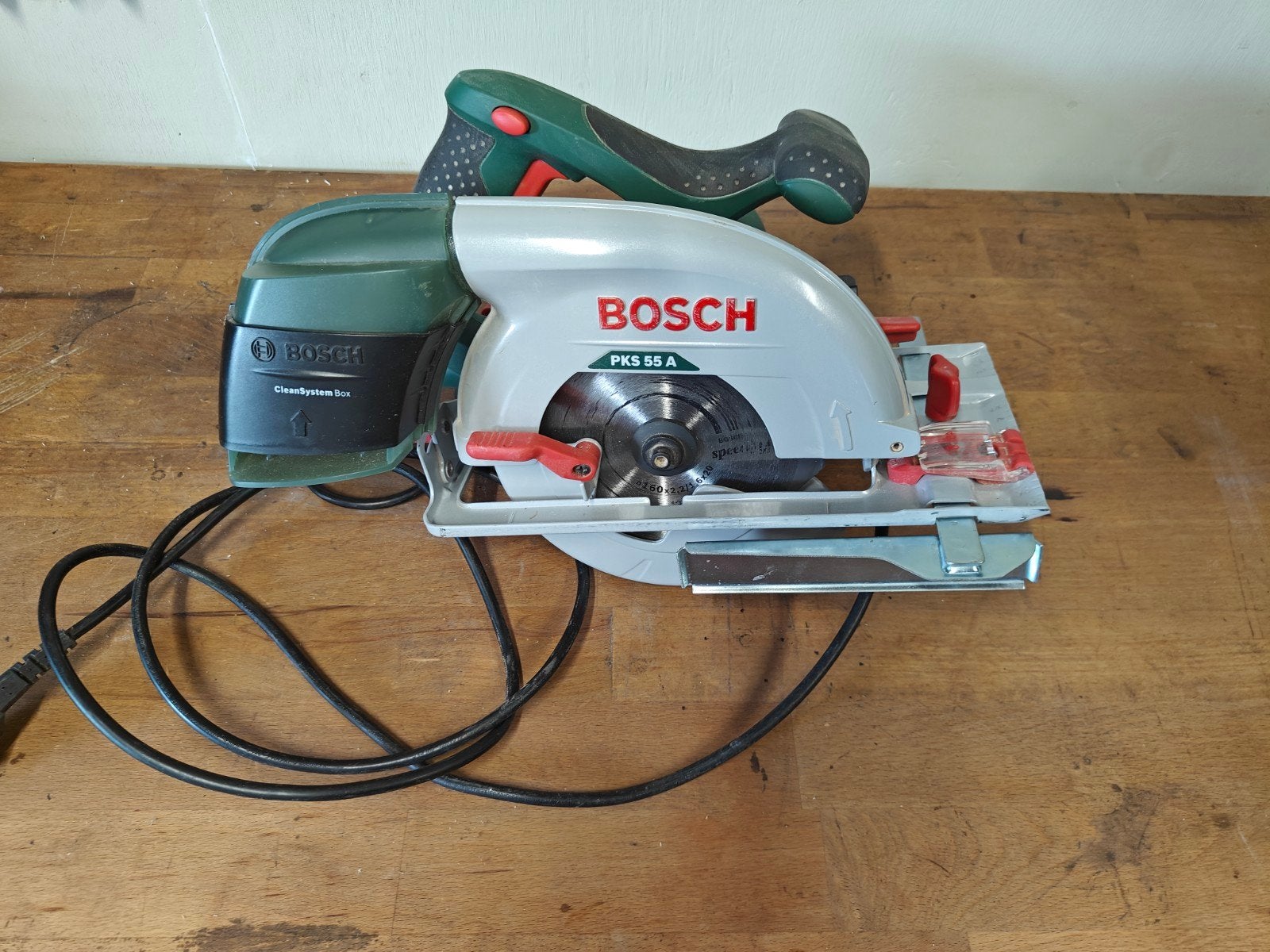 Bosch PKS 55 A Cirkelzaag, Gebruikt, Cirkelzaag, Ophalen of Verzenden, 30 tot 70 mm