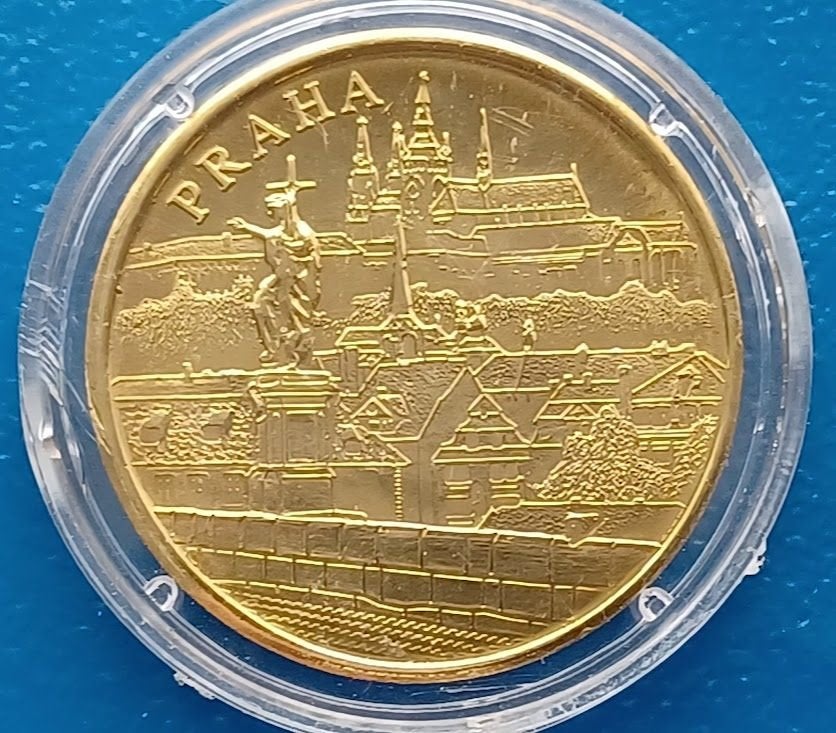 Toeristenpenning Tjechië, Praag - Chram Sv. Mikulase, Postzegels en Munten, Verzenden, Overige materialen, Buitenland