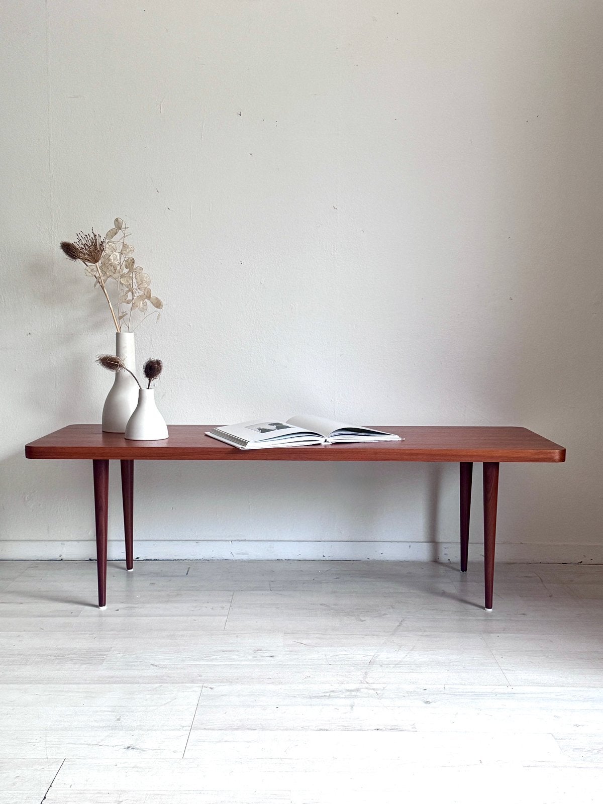 Vintage teak coffeetable / salontafel – jaren 60, Huis en Inrichting, Tafels | Salontafels, 100 tot 150 cm, Zo goed als nieuw