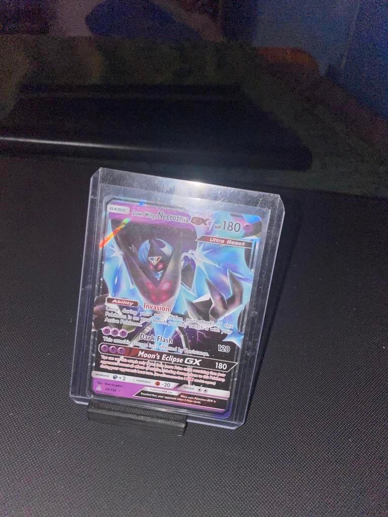 Necrozma GX Pokémon Kaart - Ultra Rare, Ophalen of Verzenden, Zo goed als nieuw, Losse kaart, Foil