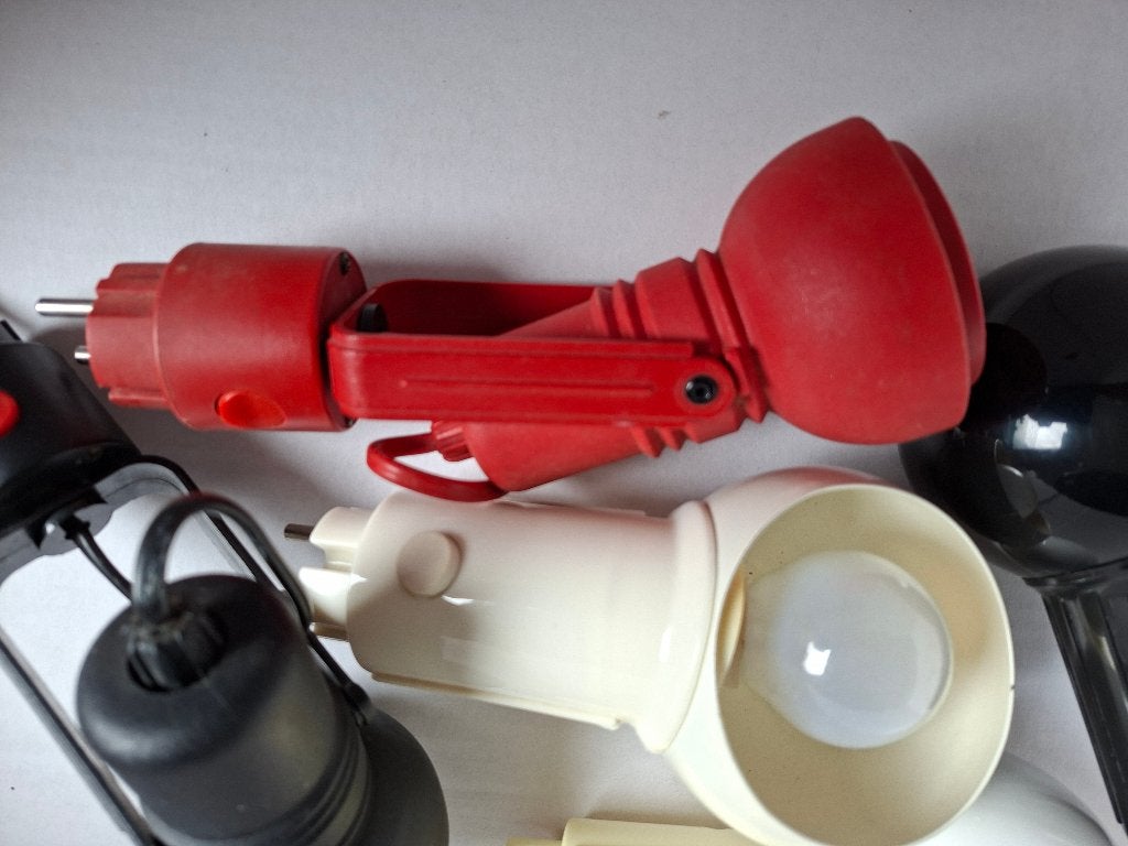 4 vintage  bedlampen -retro spotjes  - nachtlampjes, Gebruikt, E14 (klein), Ophalen of Verzenden, Wandspot