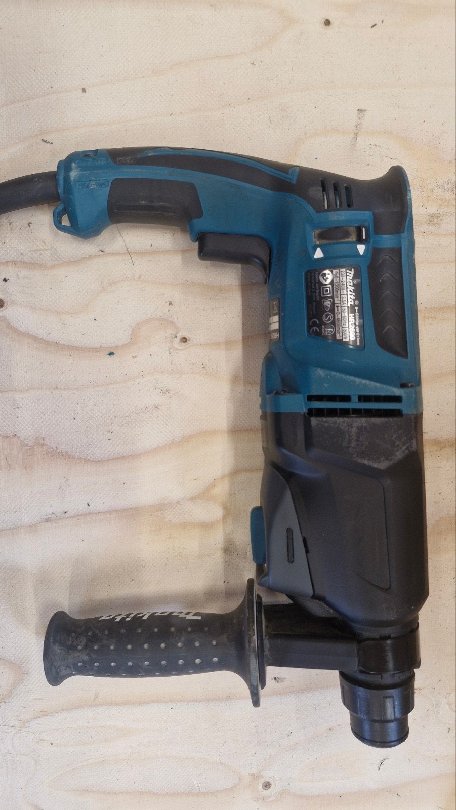 Makita HR2600 Boorhamer, 600 watt of meer, Boor- en/of Breekhamer, Ophalen of Verzenden, Zo goed als nieuw