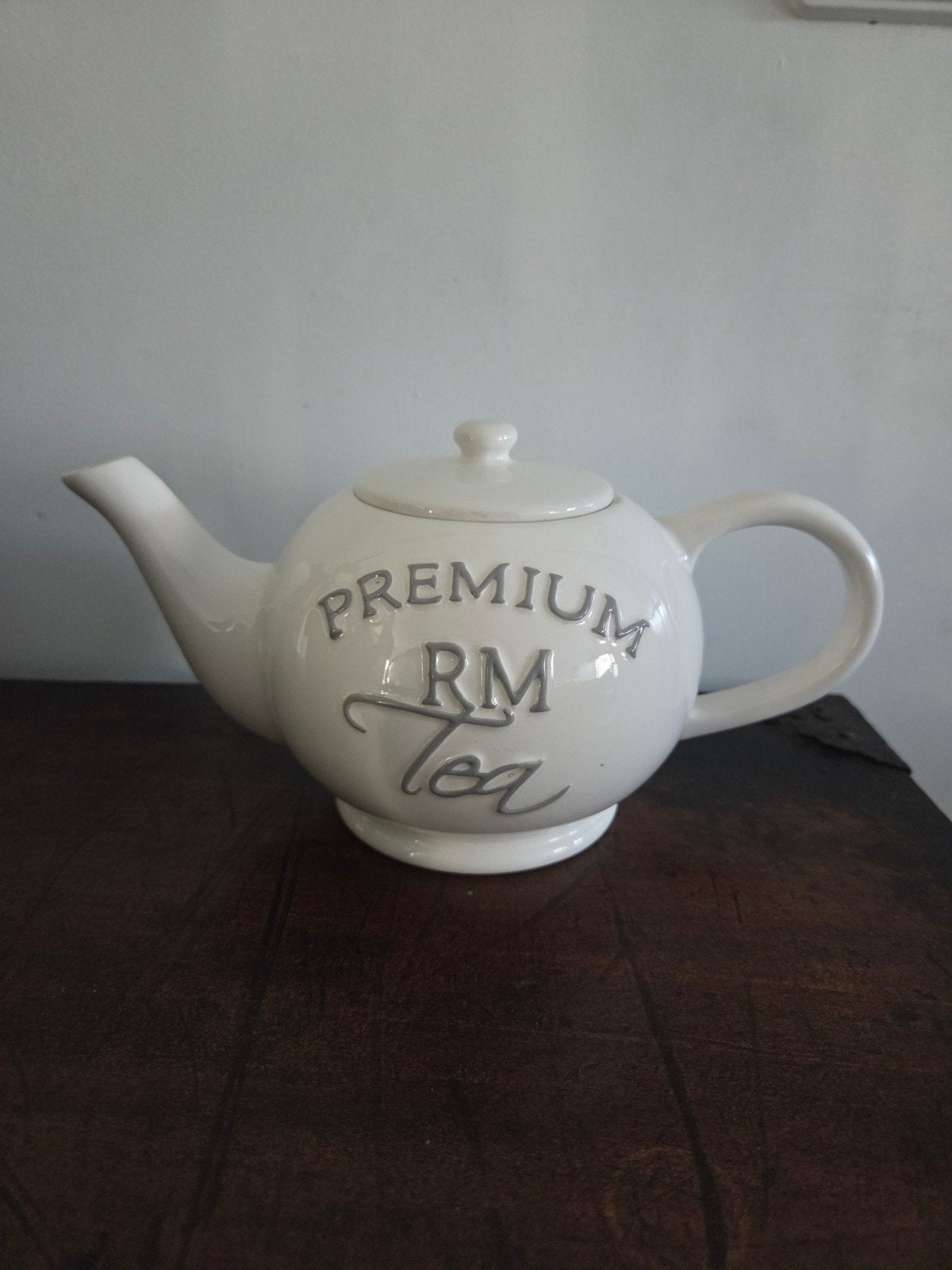 Riviera Maison Theepot - Premium RM Tea, Zo goed als nieuw, Steen/keramiek, Wit, Riviera Maison