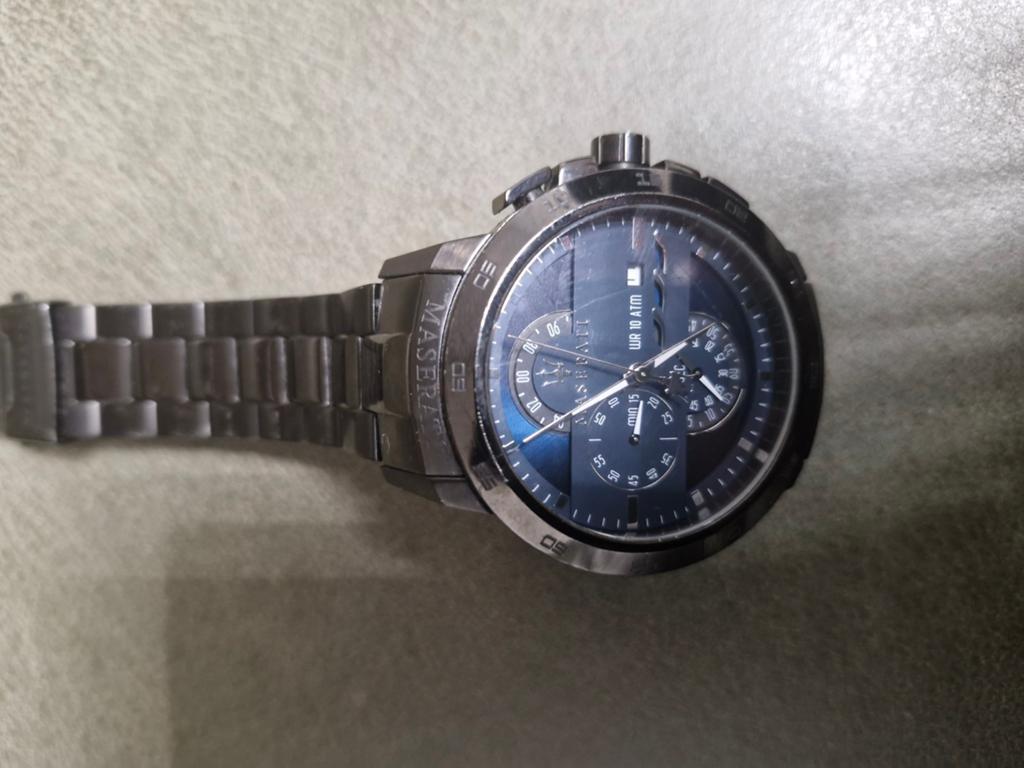 Schitterend horloge van maserati  metalen  band, Ophalen of Verzenden, Zo goed als nieuw, Staal, Overige merken