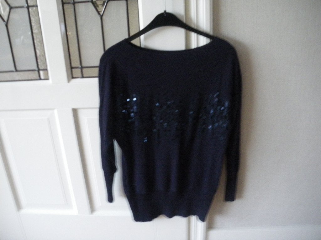 zgan blauwe trui met siersteentjes merk only maat 38/40, Kleding | Dames, Tops, Maat 38/40 (M), Blauw, Ophalen of Verzenden, Zo goed als nieuw