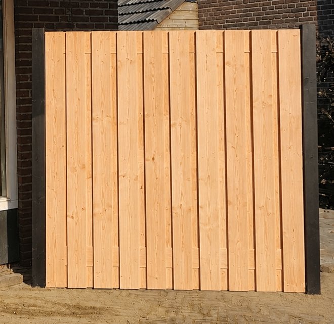 Douglas tuinscherm, Zwart en Geïmpregneerd Naaldhout, Tuin en Terras, 150 tot 200 cm, Nieuw, Ophalen of Verzenden, 150 tot 200 cm