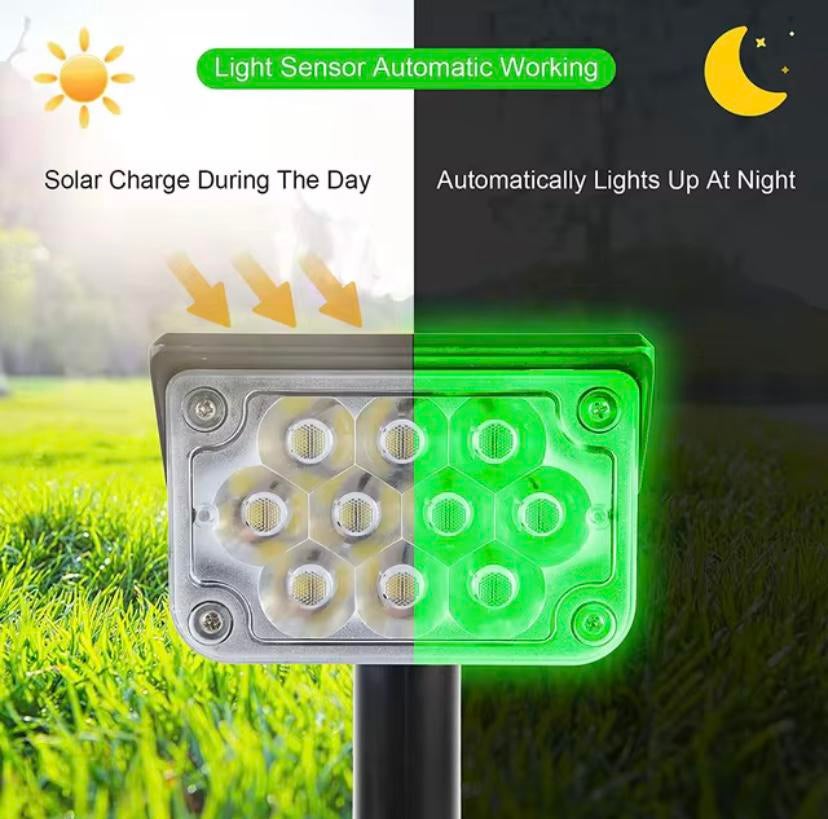 Nieuwe buiten richt spot met groen licht zonne energie, Ophalen of Verzenden, Nieuw, Solar zonne energie