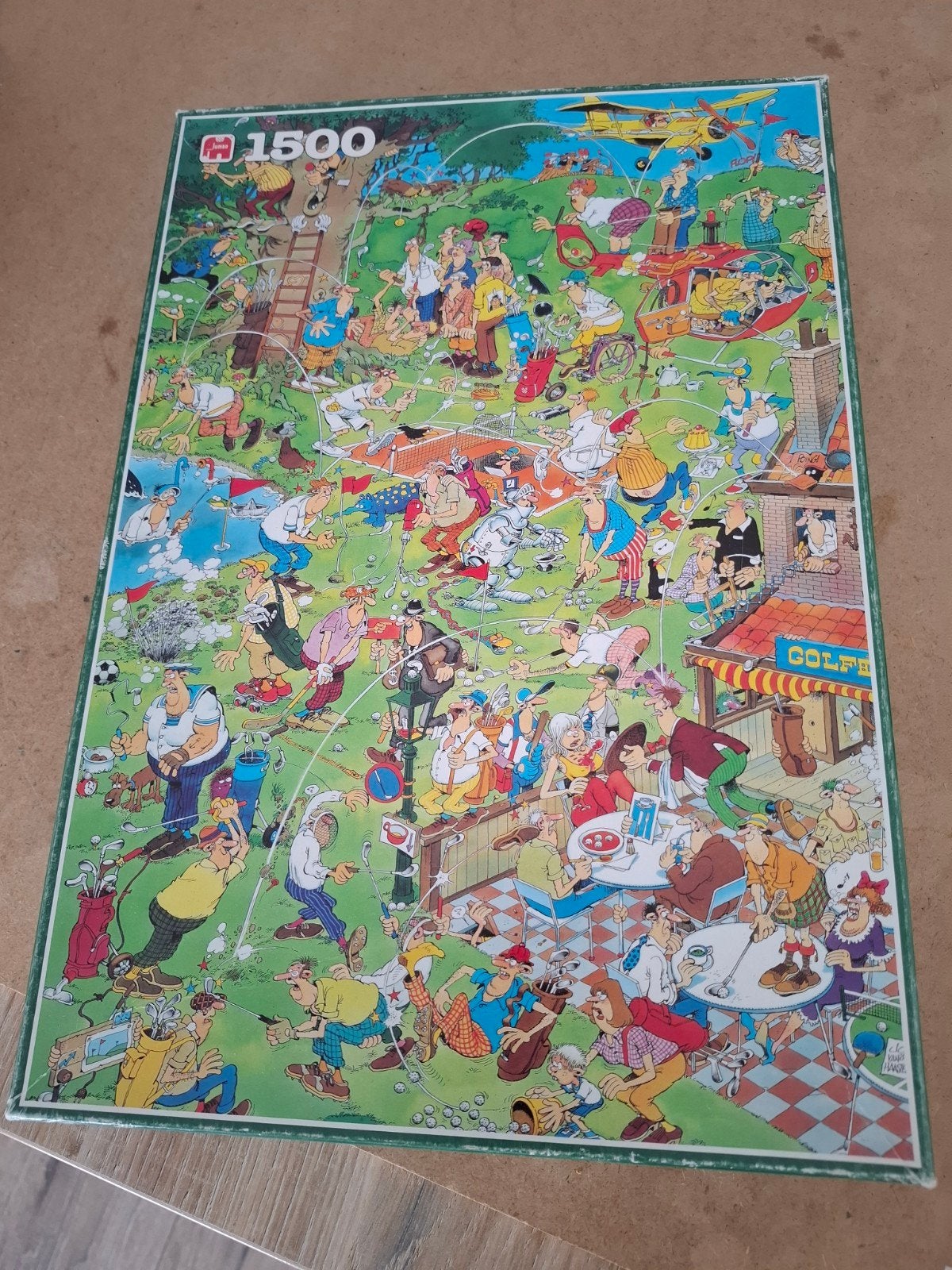 Jumbo Jan van Haasteren Golf Puzzel 1500 Stukjes, Ophalen of Verzenden, 500 t/m 1500 stukjes, Gebruikt, Legpuzzel
