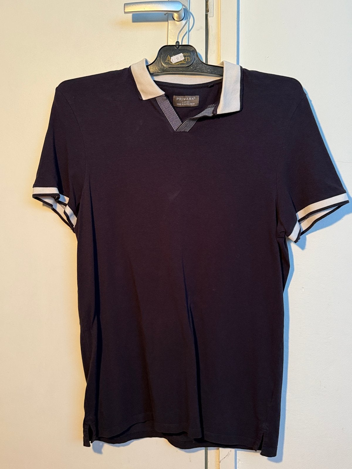 Primark Polo Shirt - Donkerblauw met witte accenten, Kleding | Heren, T-shirts, Ophalen of Verzenden, Zo goed als nieuw, Maat 48/50 (M)