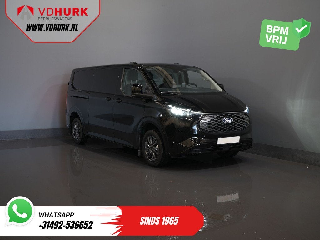 Ford E-Transit Custom 218 pk 330 km WLTP L2 Limited 2x Elek., Auto's, Bestelauto's, Automaat, Stof, Gebruikt, Vierwielaandrijving